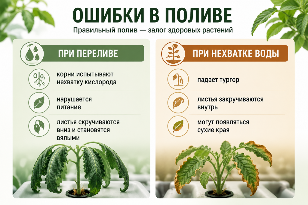 Ошибки в поливе растений Ошибки в поливе растений