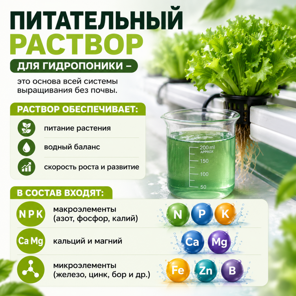 питательный раствор для гидропоники 