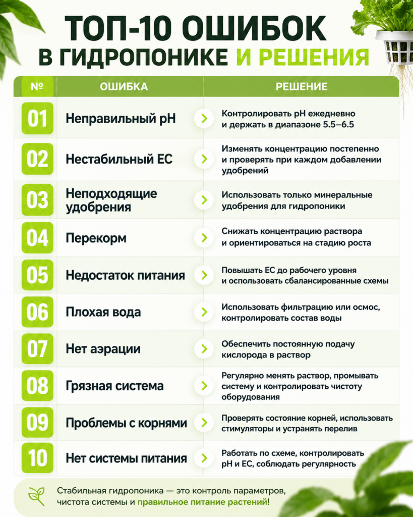 питательный раствор для гидропоники 